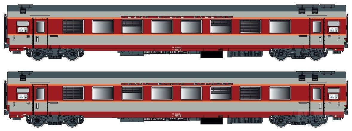LS Models 40079AC - Personenwagen Set SNCF Ep.IV A8u Etendard 2.tlg. H0/WS