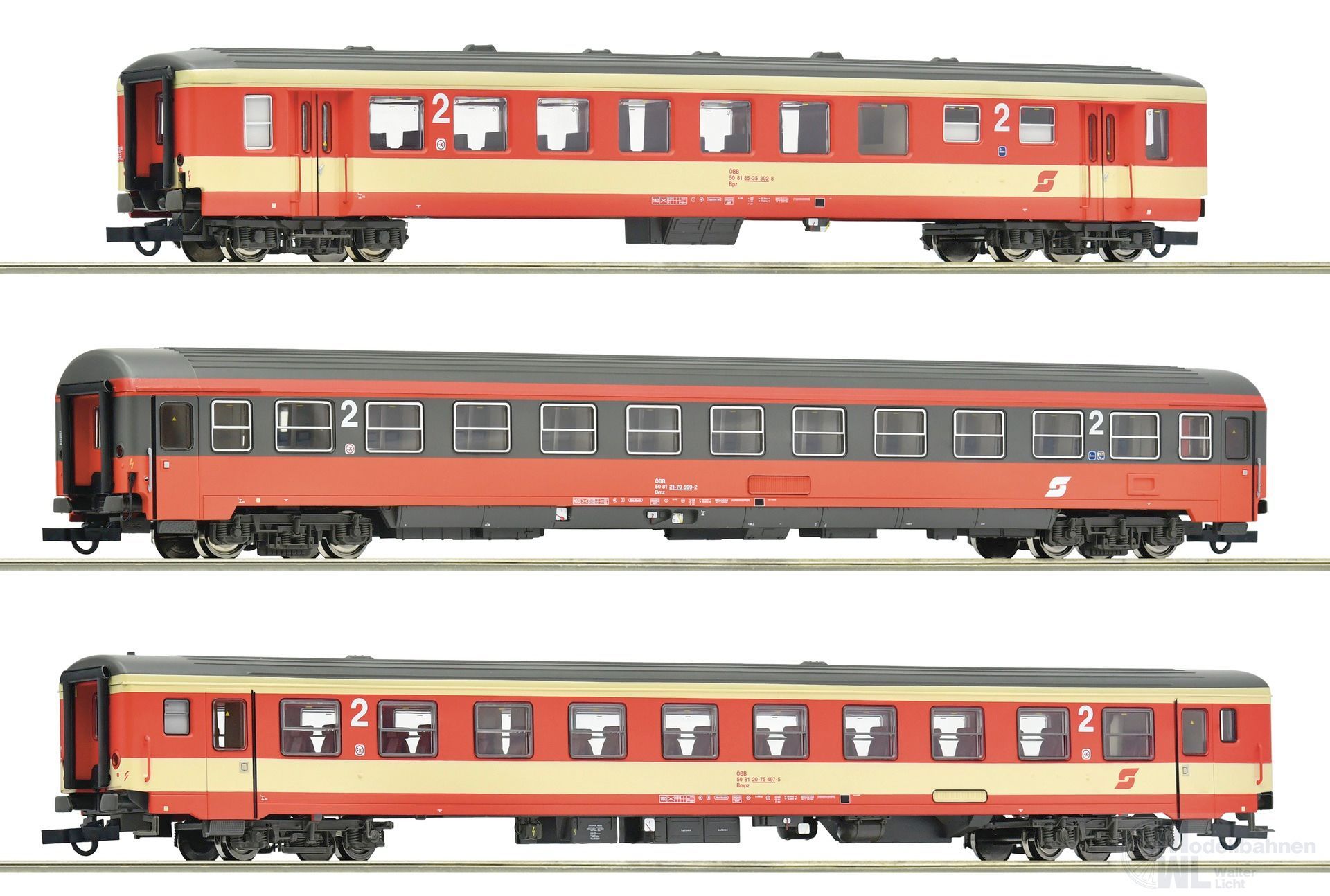 Roco 6200128 - Personenwagen Set ÖBB Ep.V D 704 2.tlg. Set 2 H0/GL