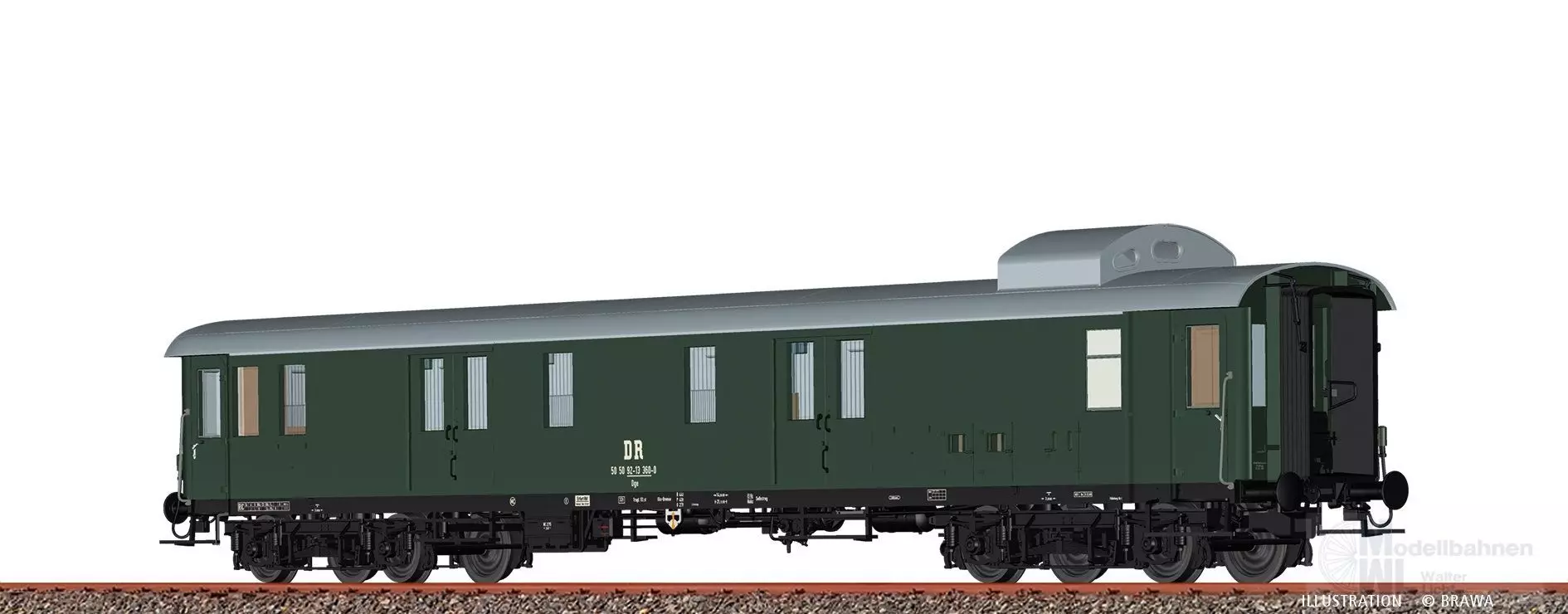 Brawa 58310 - Gepäckwagen DR Ep.IV Dge H0/GL