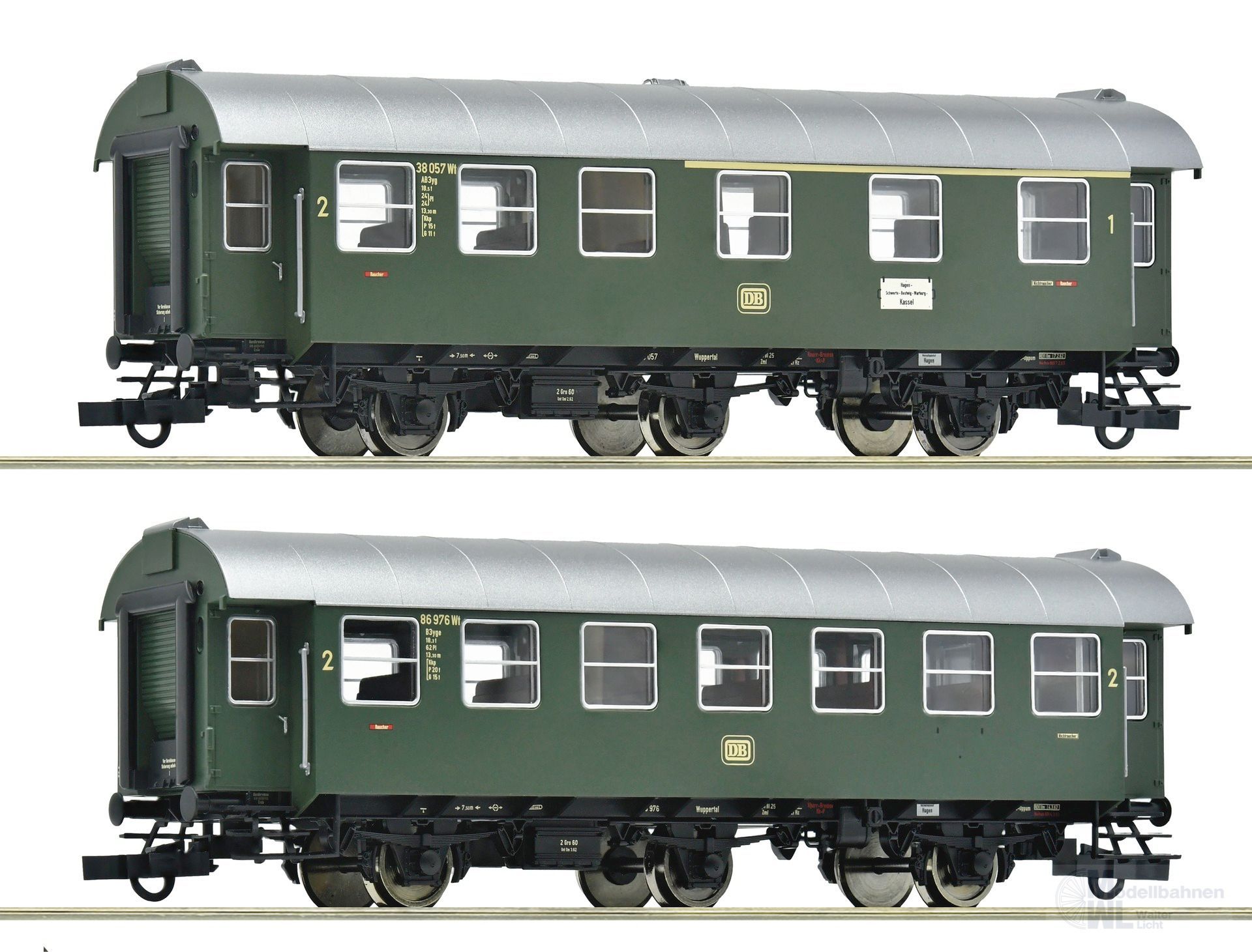 Roco 6200123 - Umbauwagen-Paar DB Ep.III 2.Kl. + 1./2.Kl. H0/GL