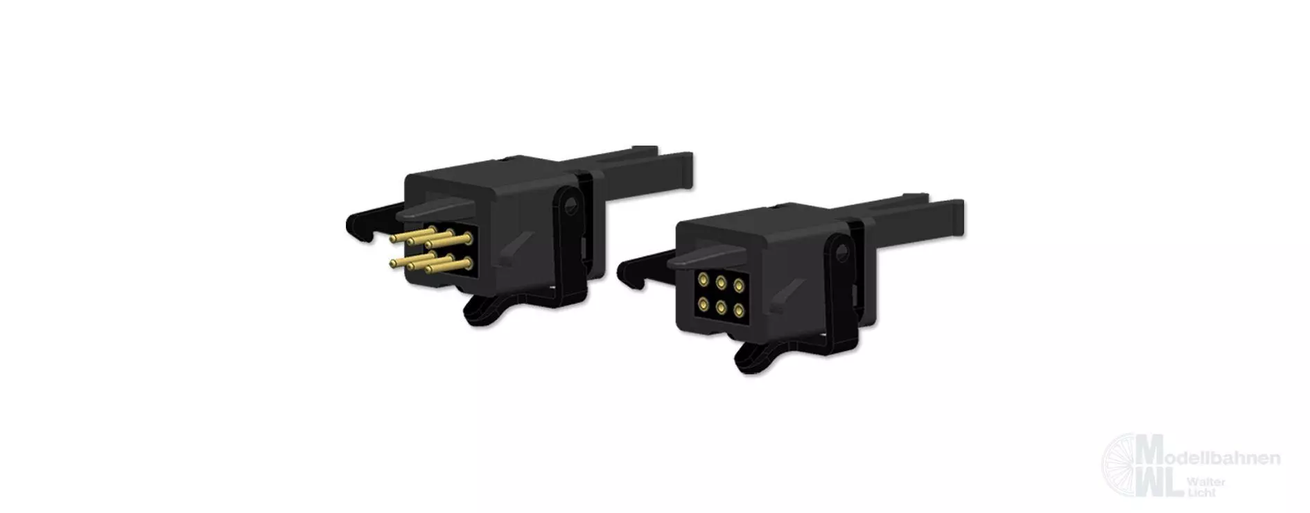 Brawa 93717 - Kupplung elektr. leitend 6-polig 4 Stück / 2 Paar H0