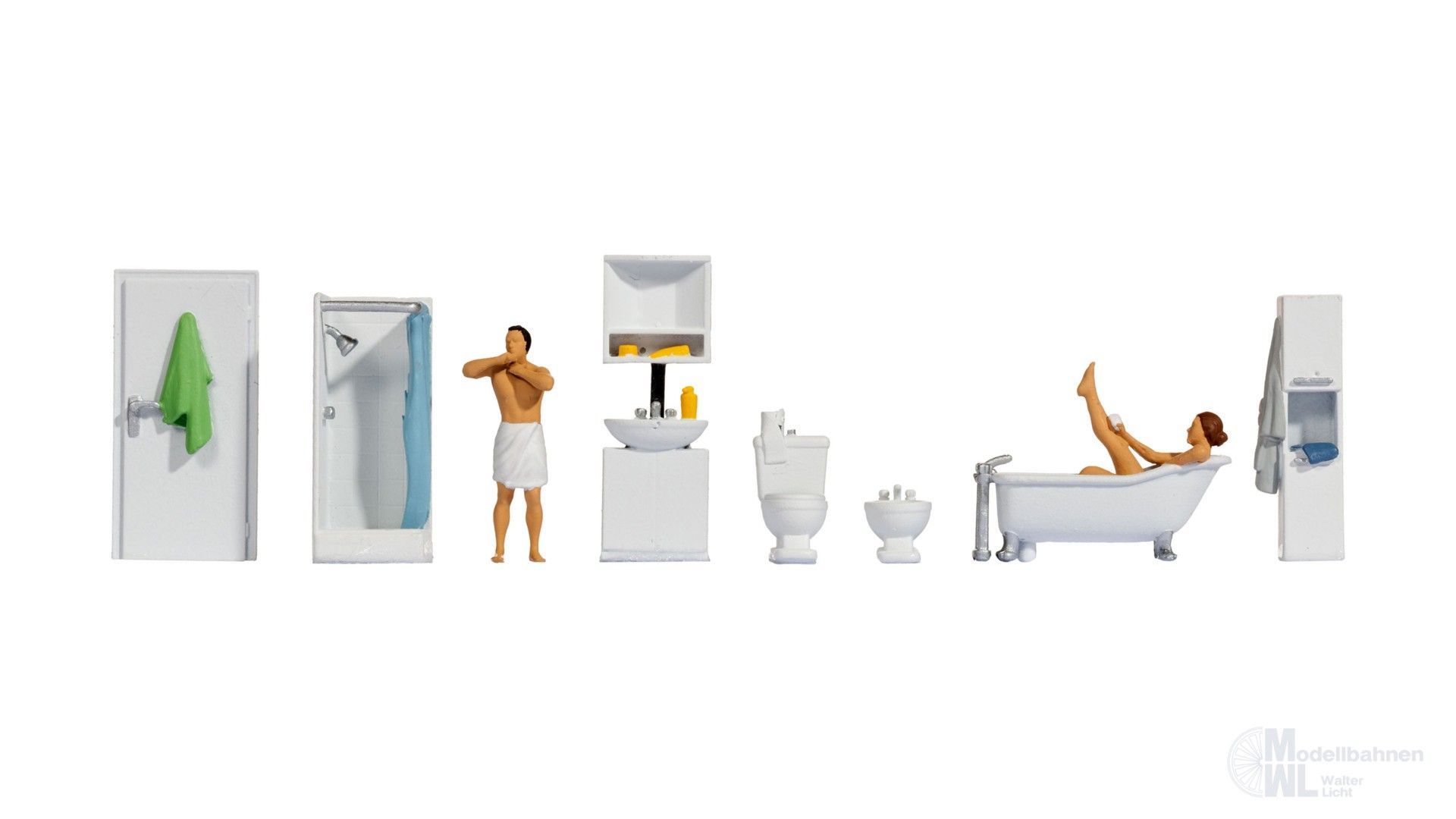 Noch 16289 - Figuren-Themenwelt Badezimmer H0 1:87