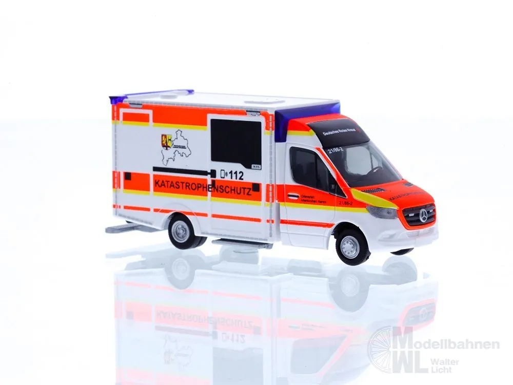 Rietze 76096 - WAS Design-RTW ´18 Katastrophenschutz DRK Altenkirchen Hamm H0 1:87