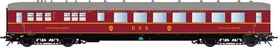 Lenz 41264-02 - Schürzenwagen DSG-Speisewagen DB Ep.III RAL 3003 Spur 0