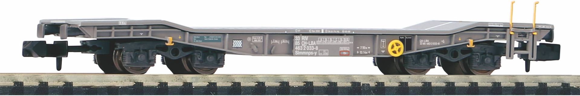 Piko 40702 - Panzertransportwagen SBB Ep.VI Slmmnps-y unbeladen N 1:160