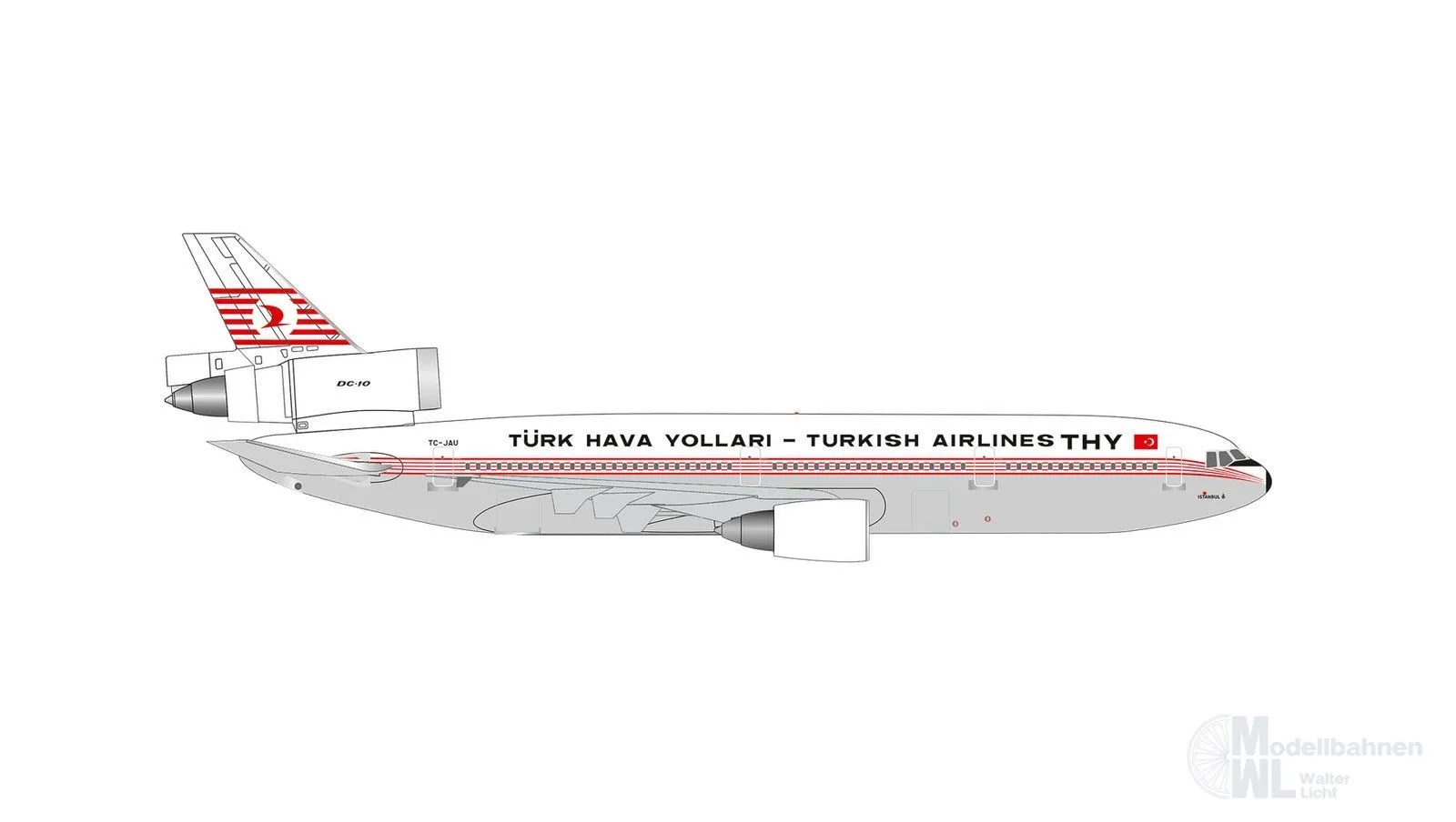 Herpa 539722 - McDonnell Douglas DC-10-10 Turkish Airlines 1:500