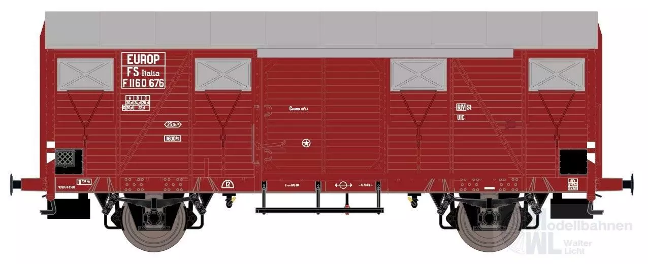 Exact Train 20955 - Güterwagen gedeckt FS Ep.III Typ Gs EUROP H0/GL