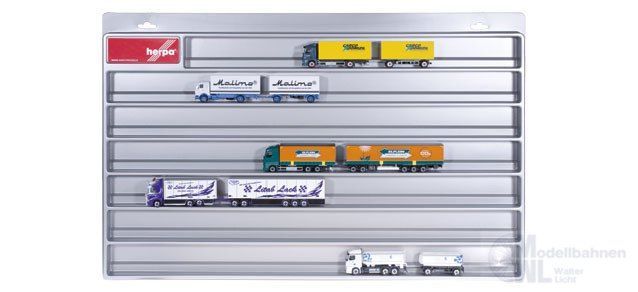 Herpa 029728 - Schaukasten für LKW-Hängerzüge überbreit, silber 70 cm x 45 cm x 3,5 cm H0 1:87
