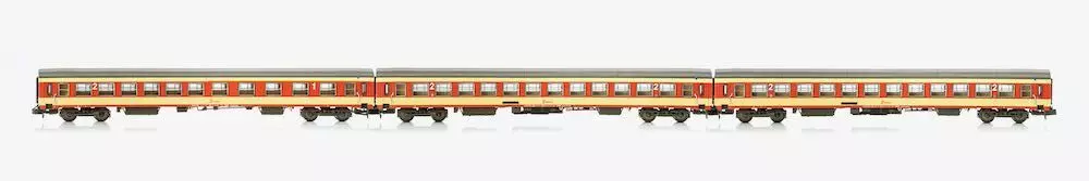 Jägerndorfer Modellbahn 61300 - Reisezugwagen Set ÖBB Ep.IV UIC-X 3.tlg. 2x 2.Kl. / 1x 1./2. Kl. N 1:160