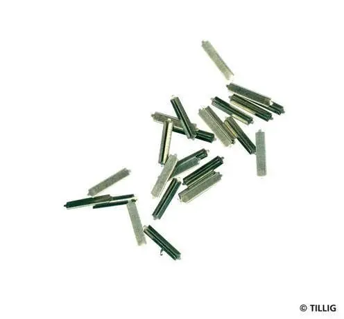 Tillig 86102 - Schienenverbinder blank Neusilber 25 Stück im Beutel H0/TT 1:120