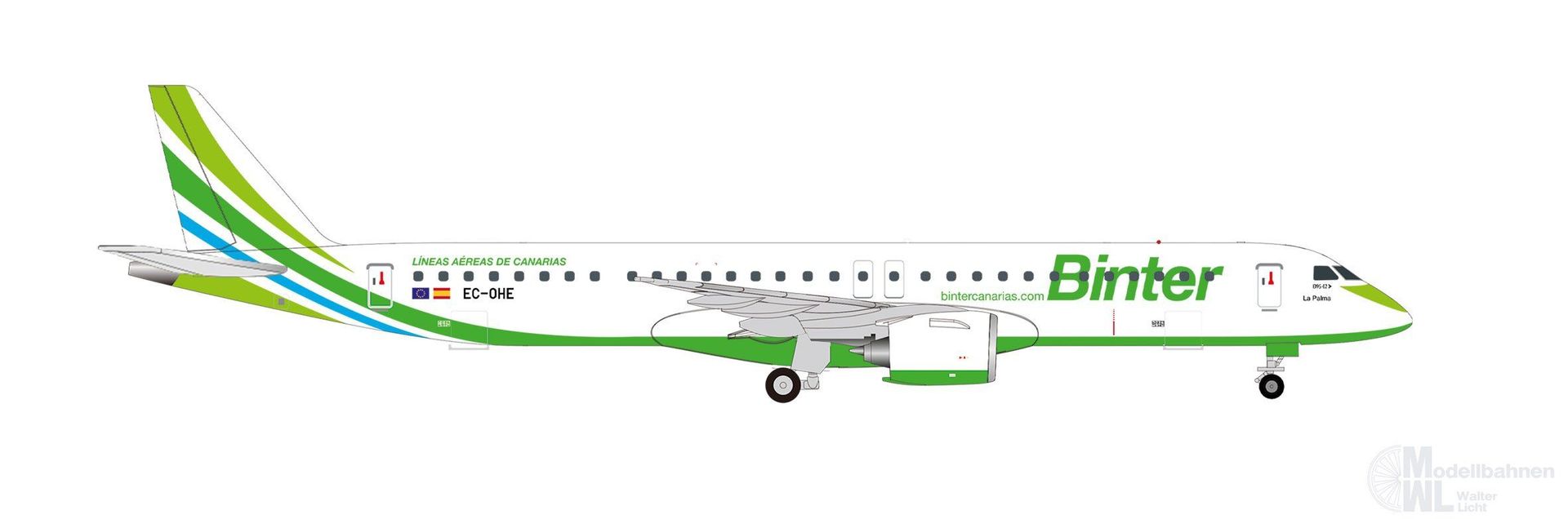 Herpa 539265 - Embraer E195-E2 BinterCanarias 1:500
