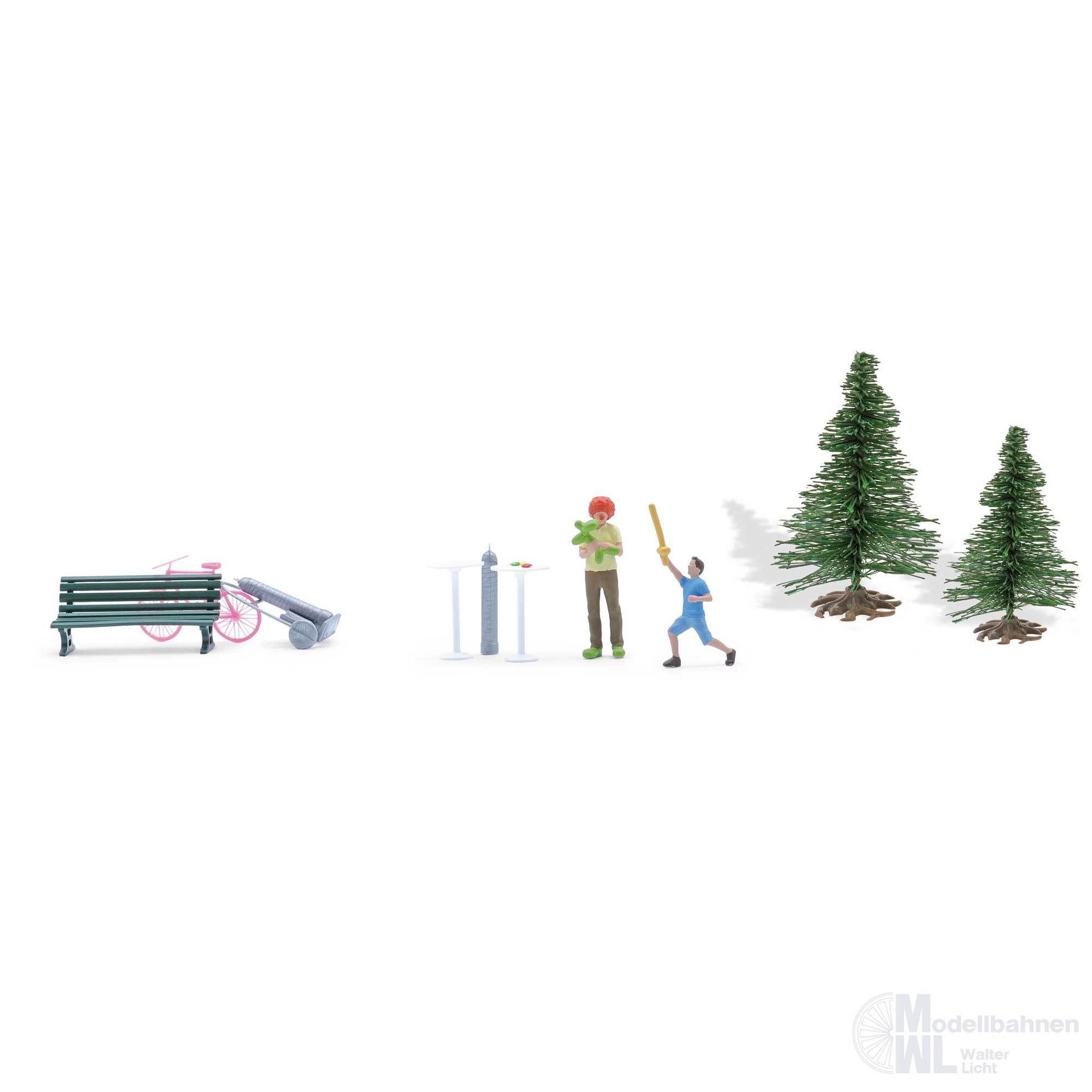 Busch 79832 - A-Set: Clown mit Luftballons H0 1:87