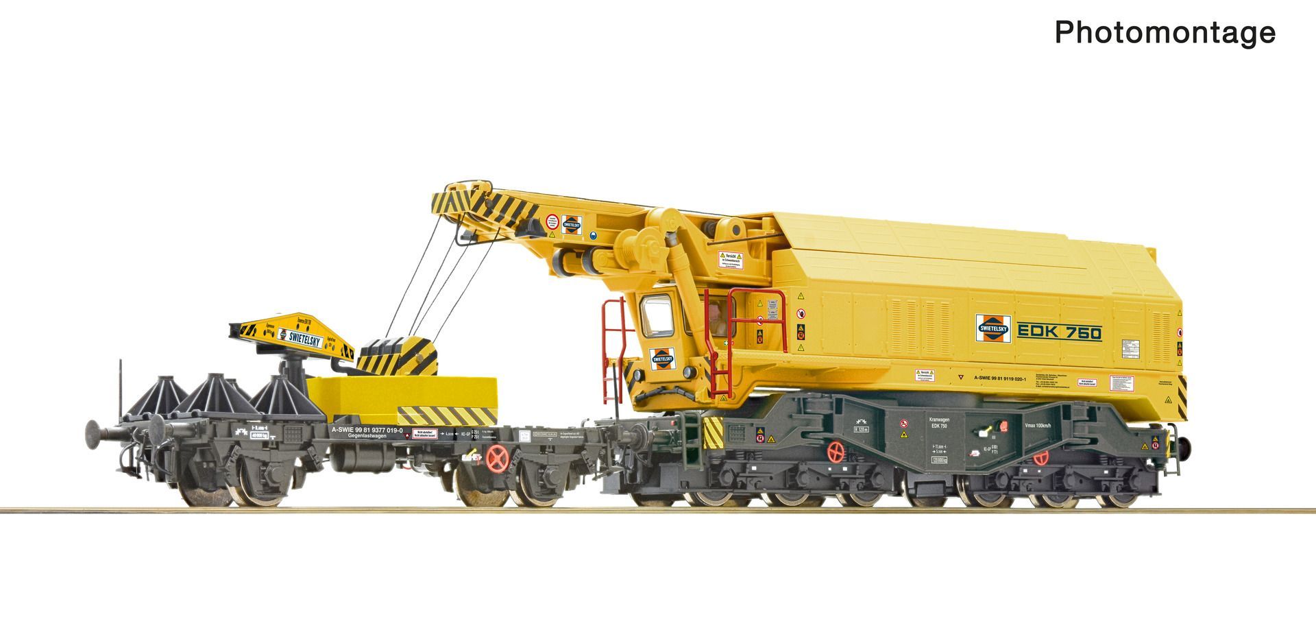 Roco 7320138 - Eisenbahnkran EDK 750 RTS Swietelsky Ep.VI H0/WS SOUND