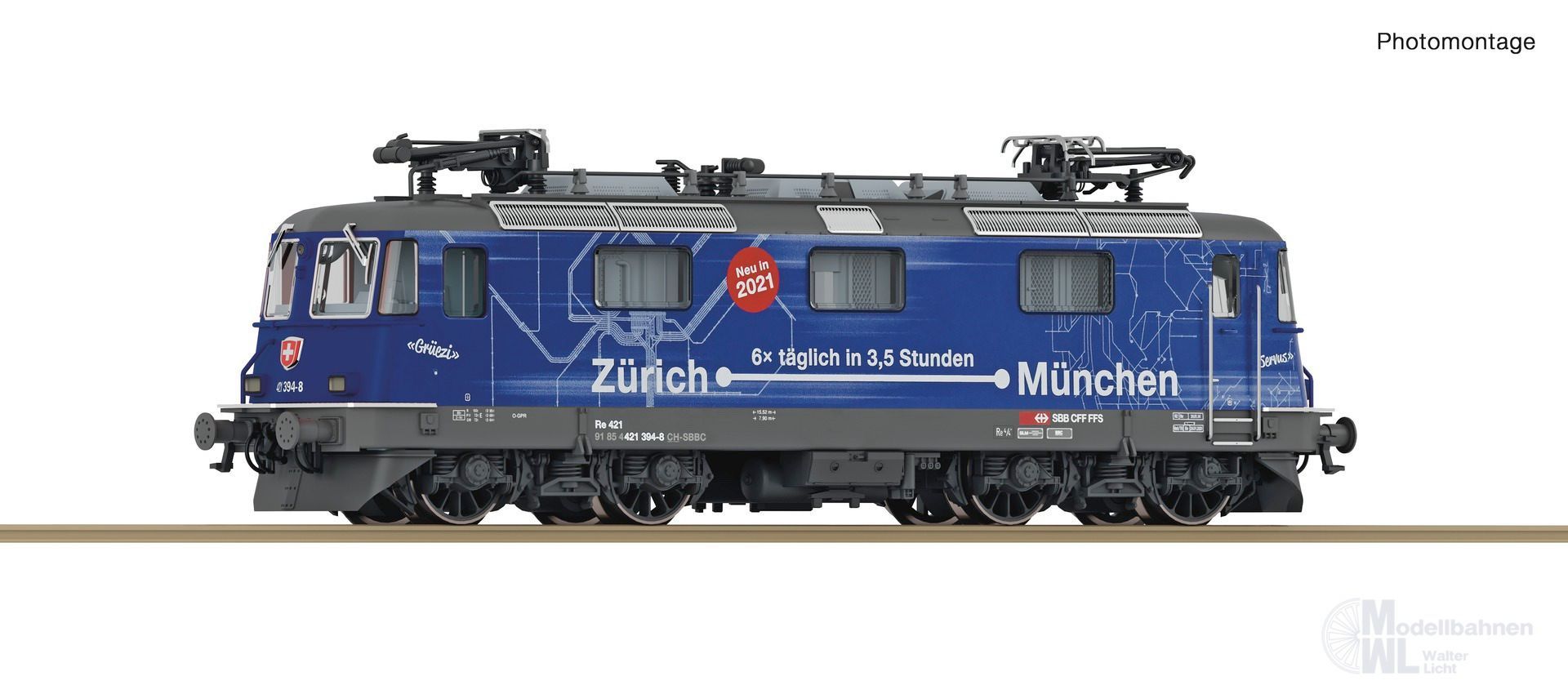 Fleischmann 732475 - E-Lok Re 421 394-8 SBB Ep.VI N 1:160 Sound Fleischmann 732475 - E-Lok Re 421 394-8 SBB Ep.VI N 1:160 Sound