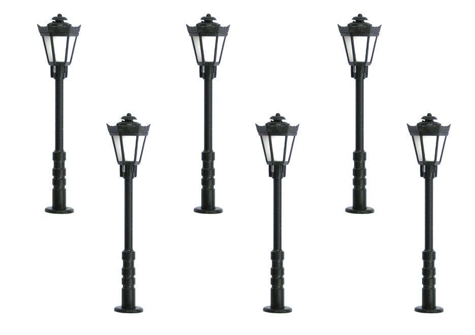 Viessmann 64706 - Parklaterne, LED warmweiß, 5+1 N 1:160