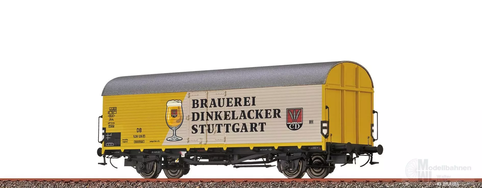 Brawa 50958 - Kühlwagen DB Ep.III Brauerei Dinkelacker H0/GL