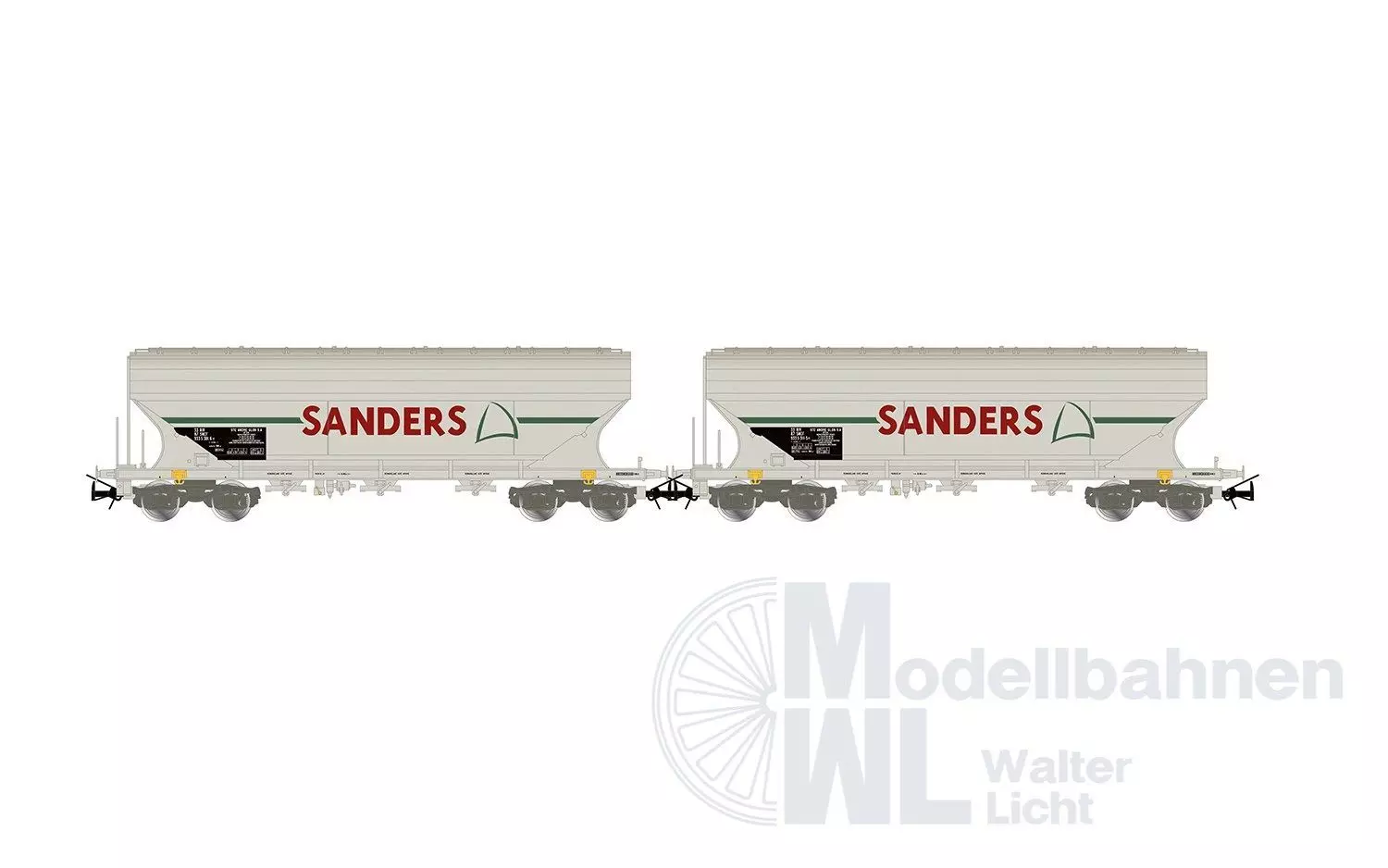 Jouef 6312 - Getreidesilowagen Set SNCF Ep.V 2.tlg. Sanders H0/GL