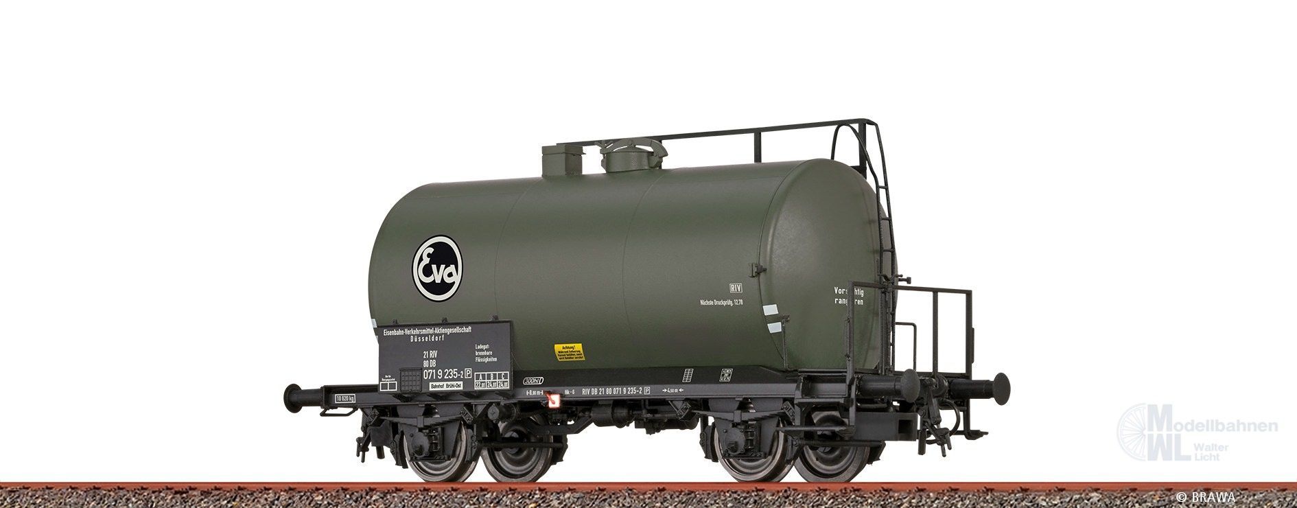 Brawa 51157 - Leichtbaukesselwagen DB Ep.IV Uerdingen Z Eva H0/GL