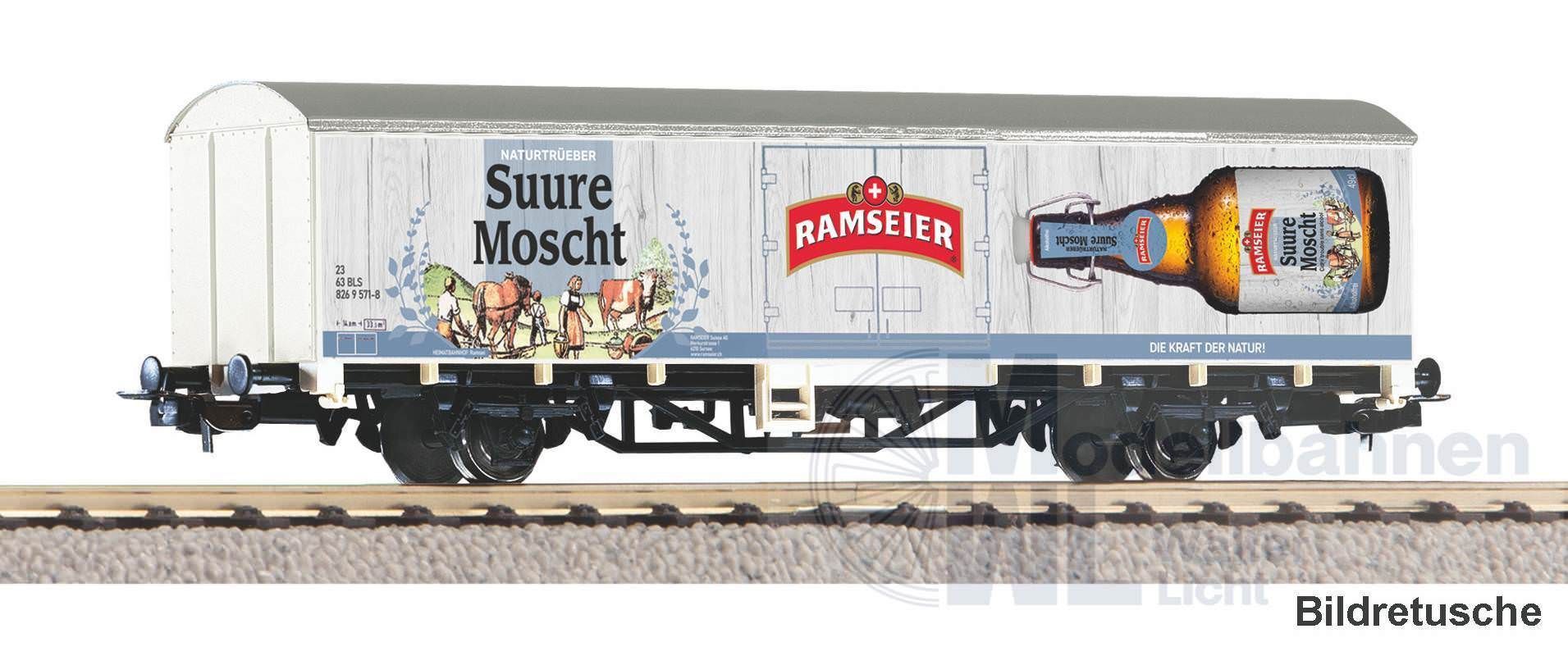 Piko 27746 - Güterwagen ged. BLS Ep.VI Ramseier H0/GL