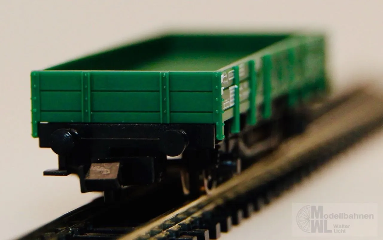 Fleischmann 8201 - FLEISCHMANN - Niederbord-Bahndienstwagen DB Ep.IV grün N 1:160