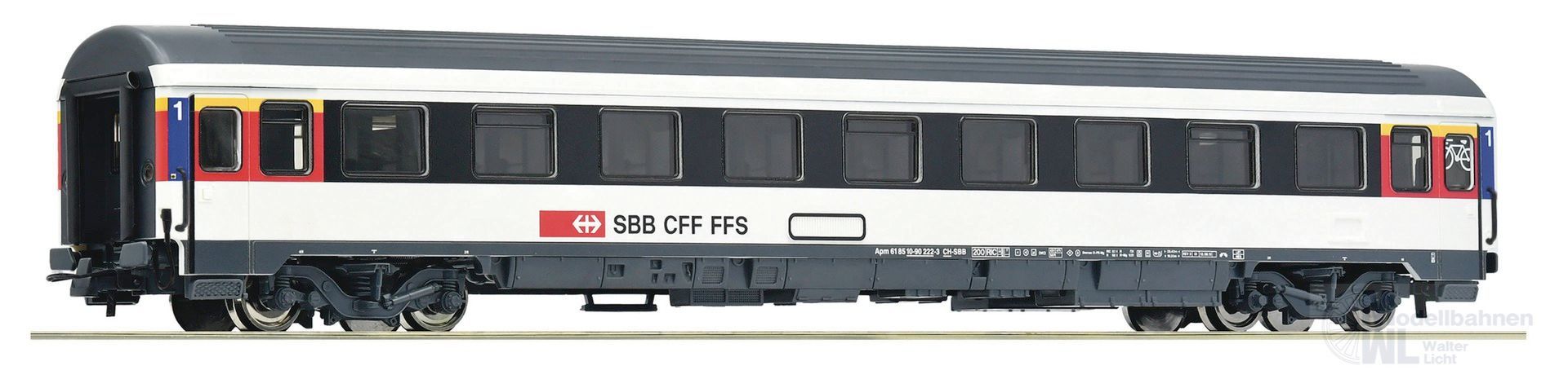Roco 54166 - EC Wagen SBB 1.KL. Ep.VI H0/GL