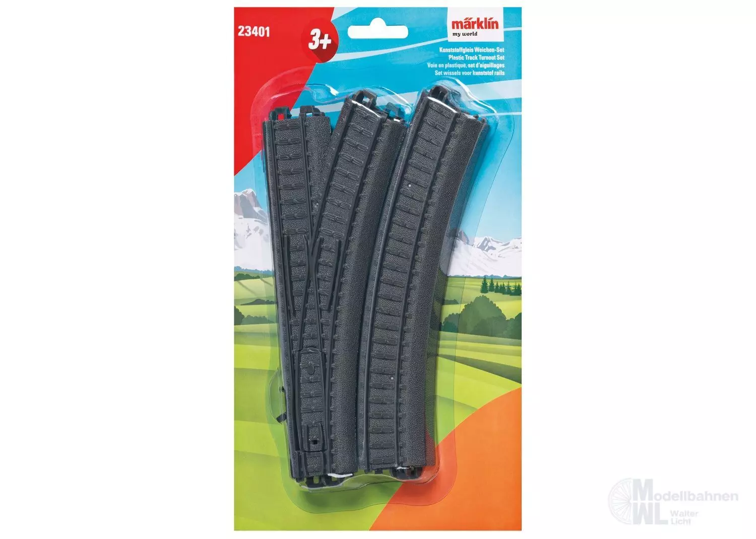 Märklin 23401 - Kunstoffgleis Weichen-Set H0/MyWorld