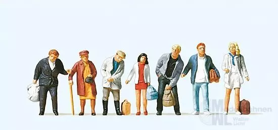 Preiser 10400 - Stehende Fahrgäste für Bus und Bahn H0 1:87