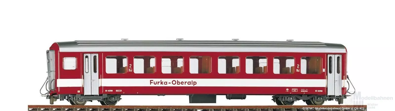 Bemo 3267214 - Personenwagen Ep.IV/V B 4254 weisses Band H0m