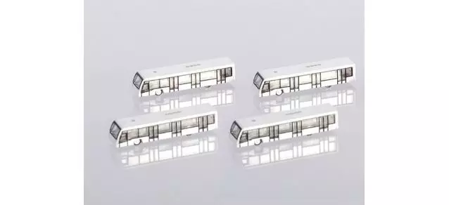 Herpa 533706 - 4-in-1 set Airport Bus Set 1:500