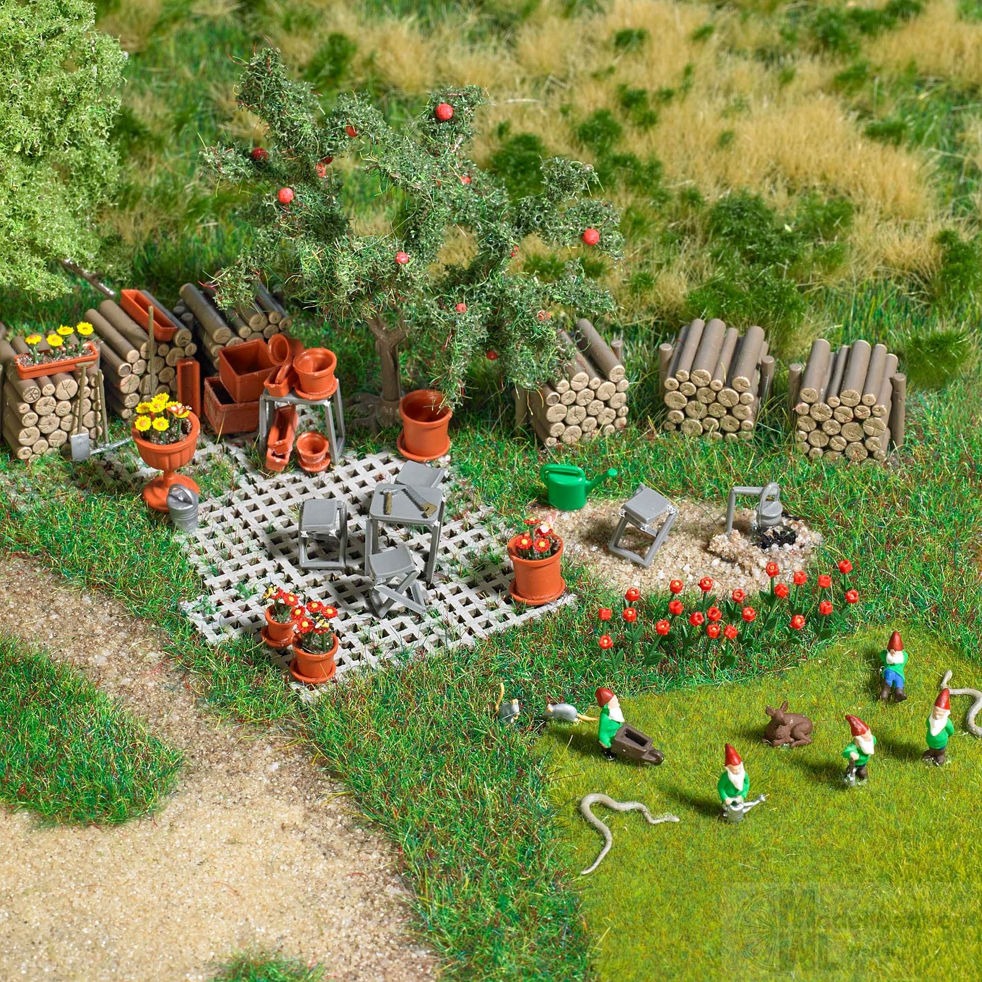 Busch 1835 - Garten-Set H0 1:87
