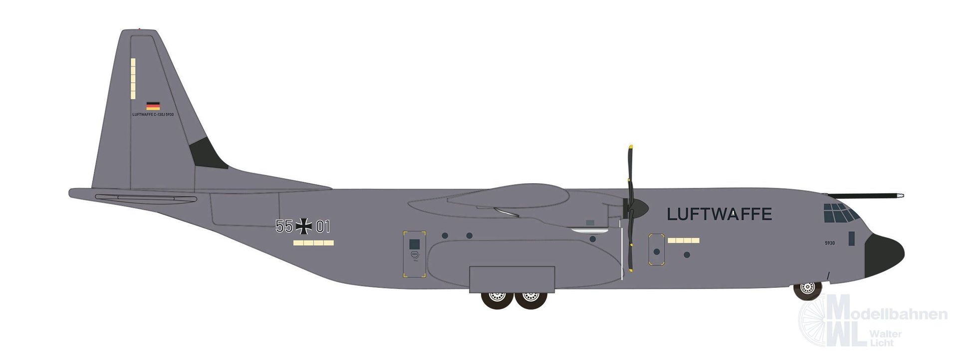 Herpa 537438 - C-130J-30 Luftwaffe 55+01 1:500