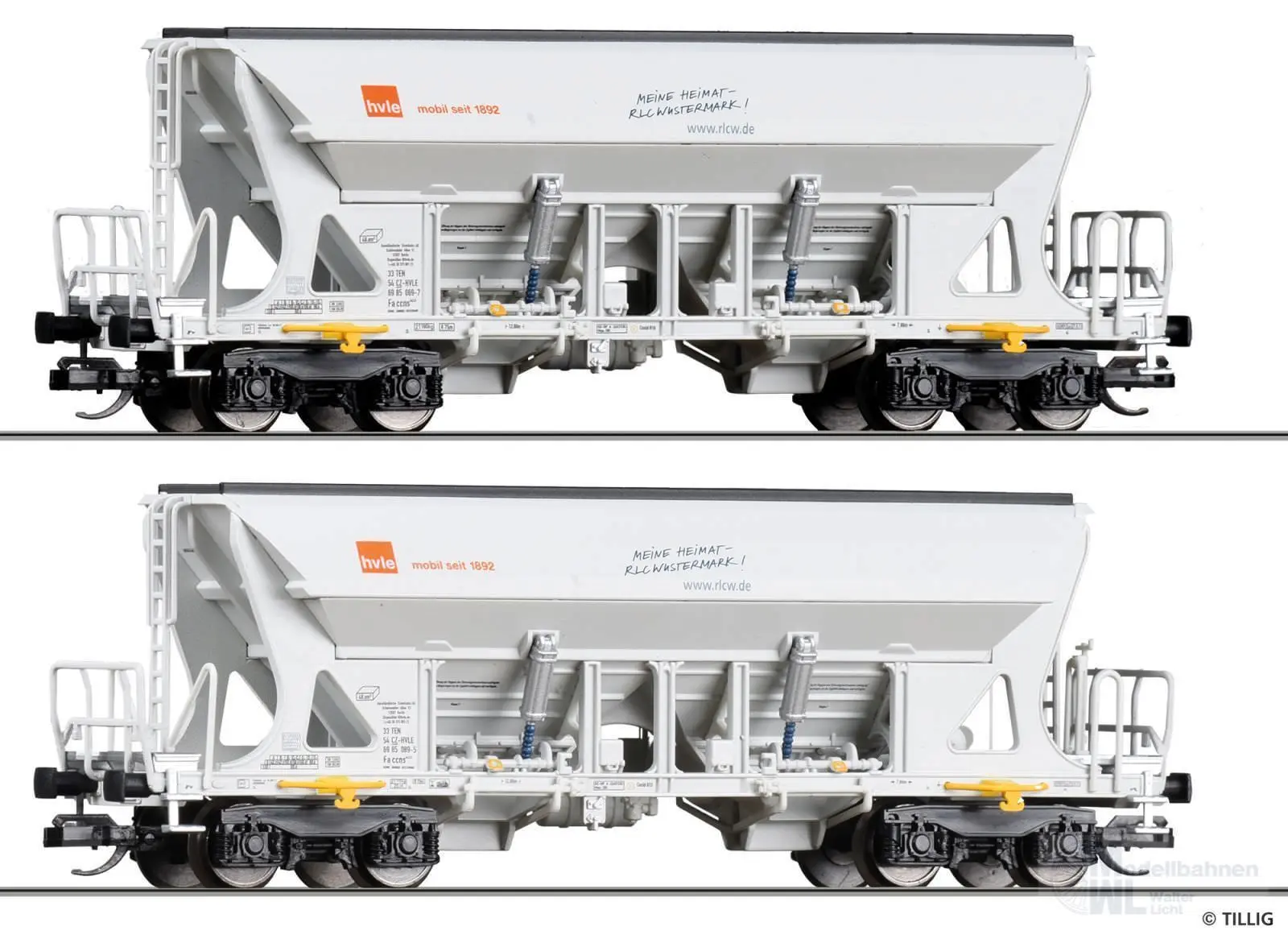 Tillig 01039 - Selbstentladewagen Set HVLE Ep.VI 2.tlg. TT 1:120