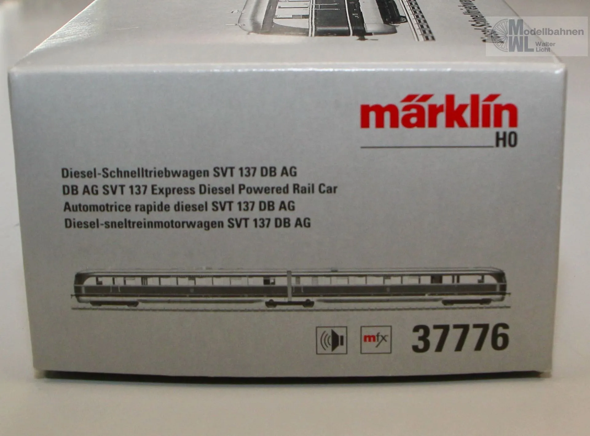 Märklin 37776 - MÄRKLIN - Dieseltriebzug SVT 137 DB Ep.VI H0/WS Sound mfx