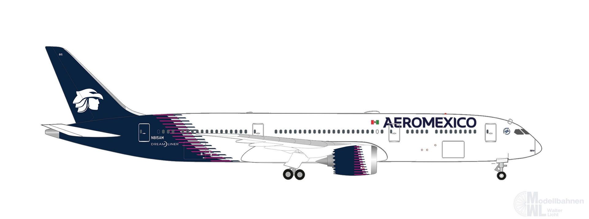 Herpa 539425 - Boeing 787-9 Dreamliner Aeroméxico 1:500