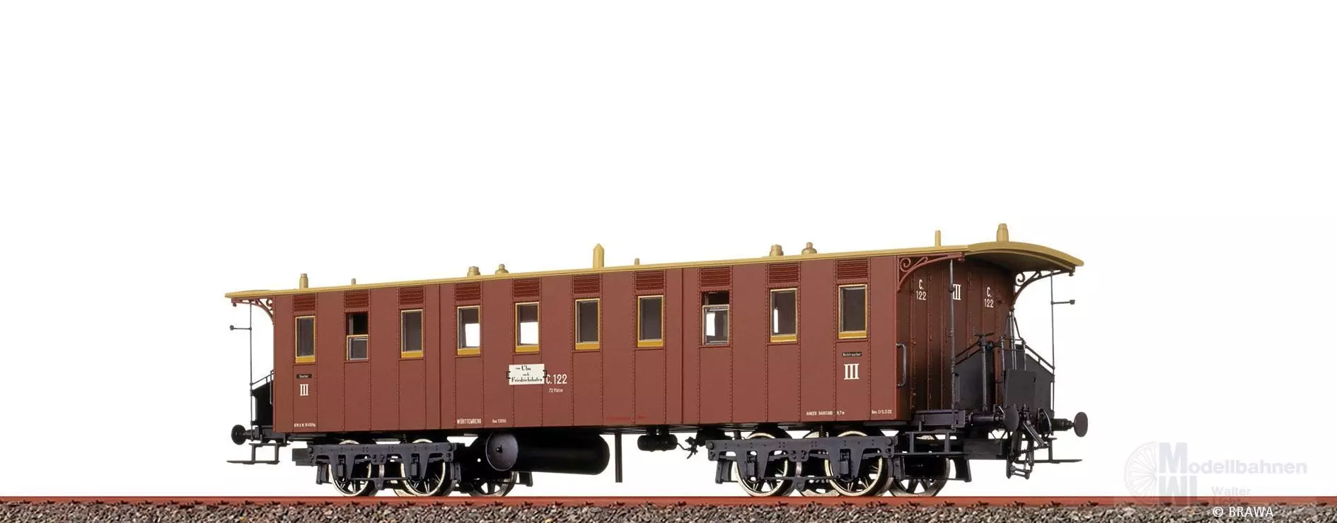 Brawa 45719 - Personenwagen K.W.St.E. Ep.I C Nr. 122 H0/GL