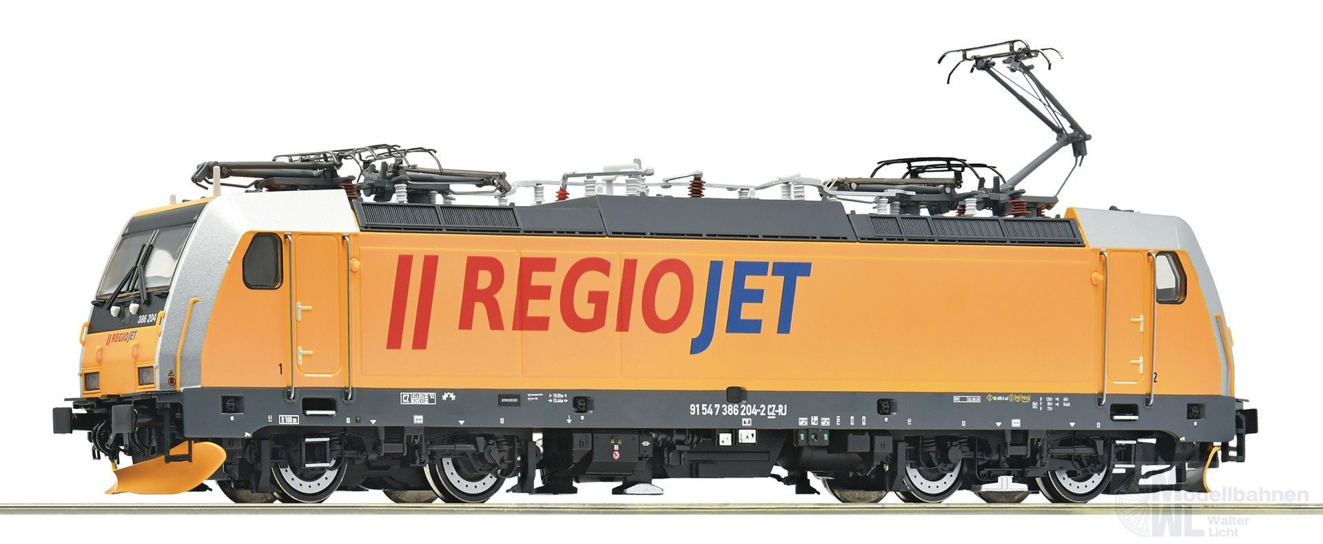 Roco 7520102 - E-Lok BR 386 204-2 Regiojet Ep.VI H0/WS Sound