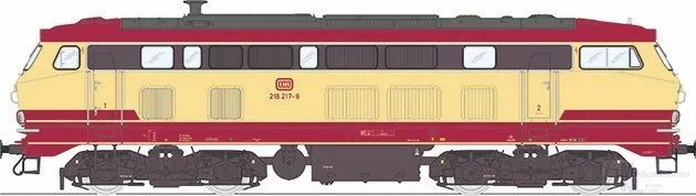Lenz 40182-06 - Diesellok BR 218 217-8 DB Ep.IV rot/beige Spur 0