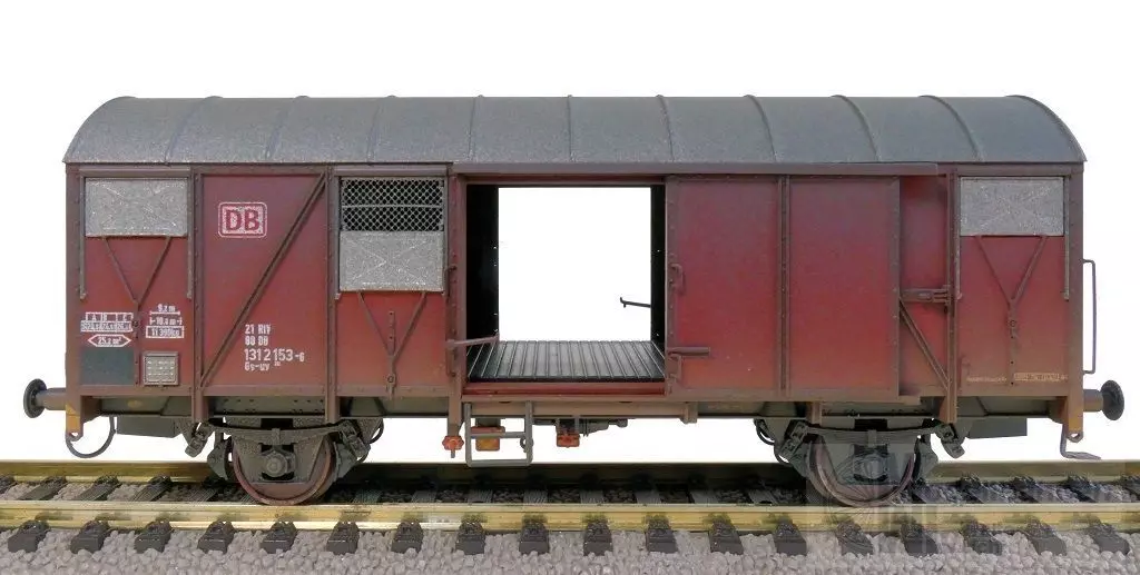 Exact Train 22039 - Güterwagen gedeckt DB Ep.V Gs-uv 212 gealtert H0/GL