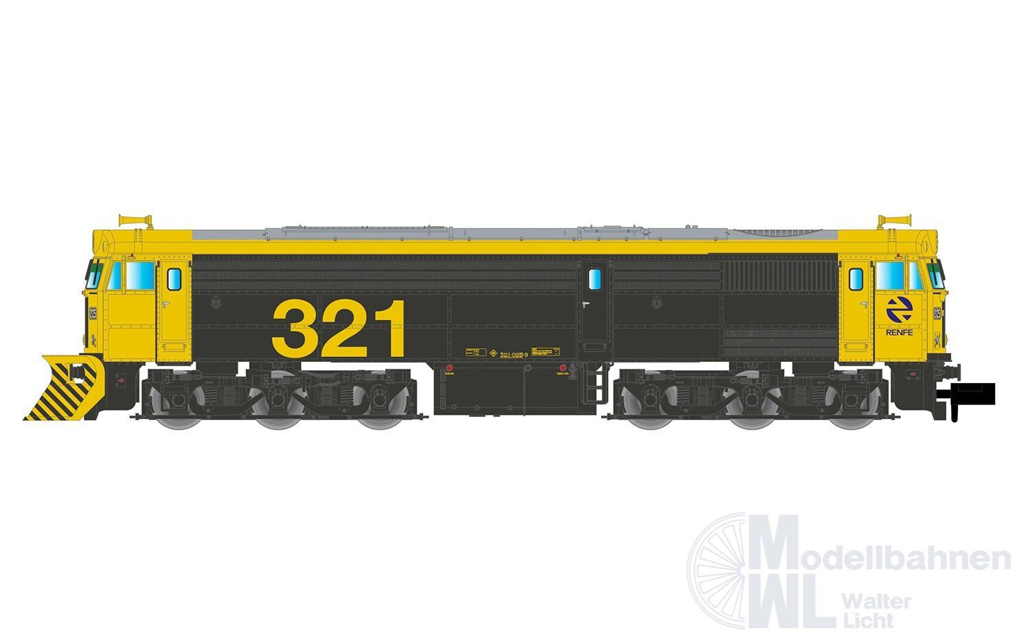 Arnold 2632S - Diesellok Reihe 321-025 RENFE Ep.V mit Schneepflug N 1:160 Sound