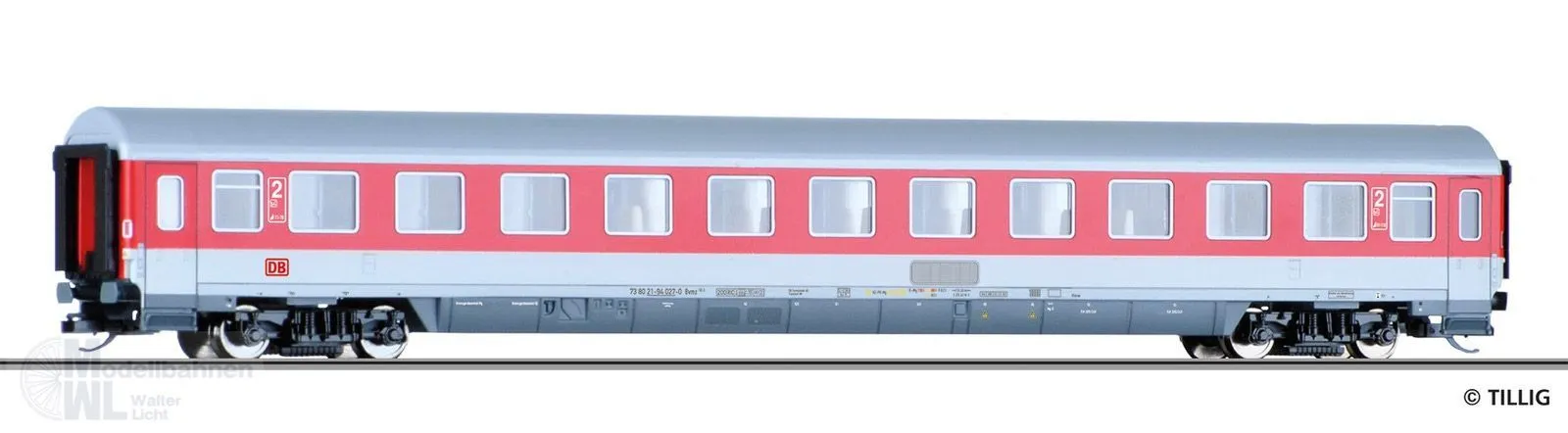 Tillig 16543 - Personenwagen DB Ep.V 2.Kl. Bvmz 185 1.Betriebsnummer TT 1:120
