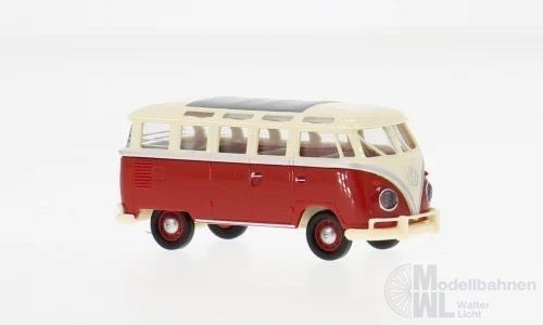 Brekina 31860 - VW T1b Samba rot/elfenbein H0 1:87