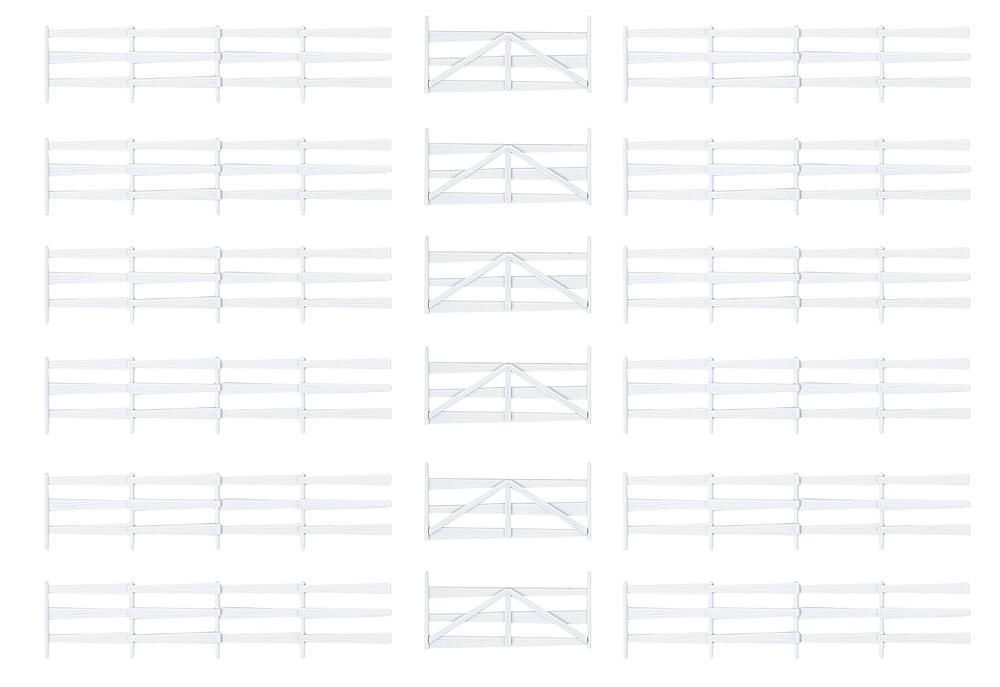 Faller 180416 - Koppelzaun, weiß H0 1:87