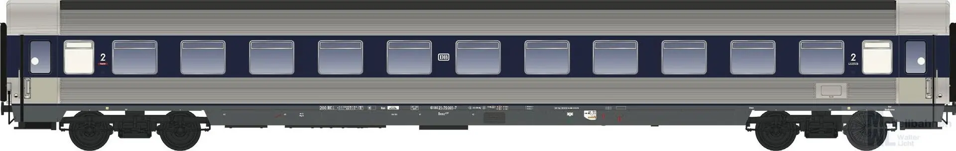 LS Models 46011-2AC - Personenwagen LHB Prototyp Ep.IV Bwümz 237 blau H0/WS