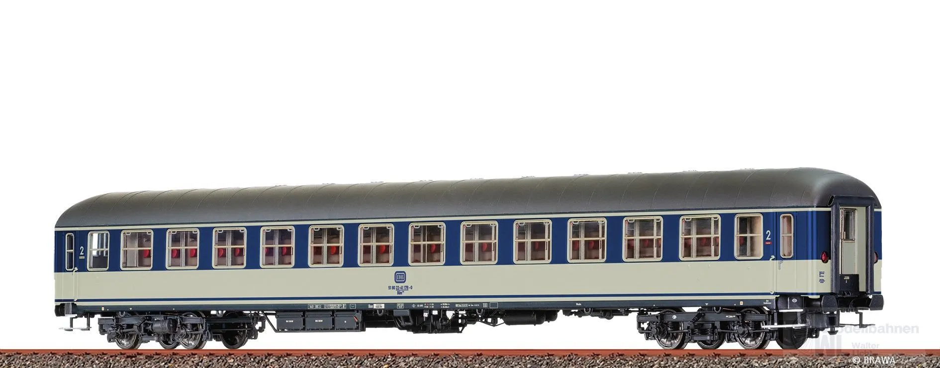 Brawa 58191 - Schnellzugwagen DB Ep.IV Büm 234 H0/WS Innenbeleuchtung