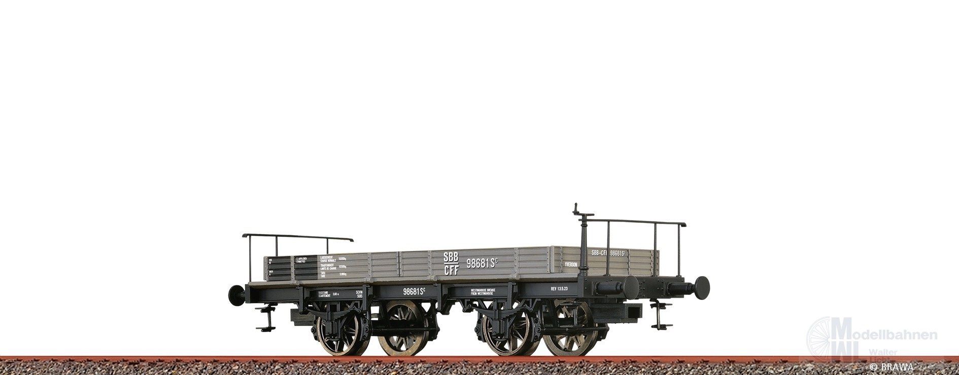 Brawa 47737 - Niederbordweagen SBB Ep.I Sc 98681 H0/GL