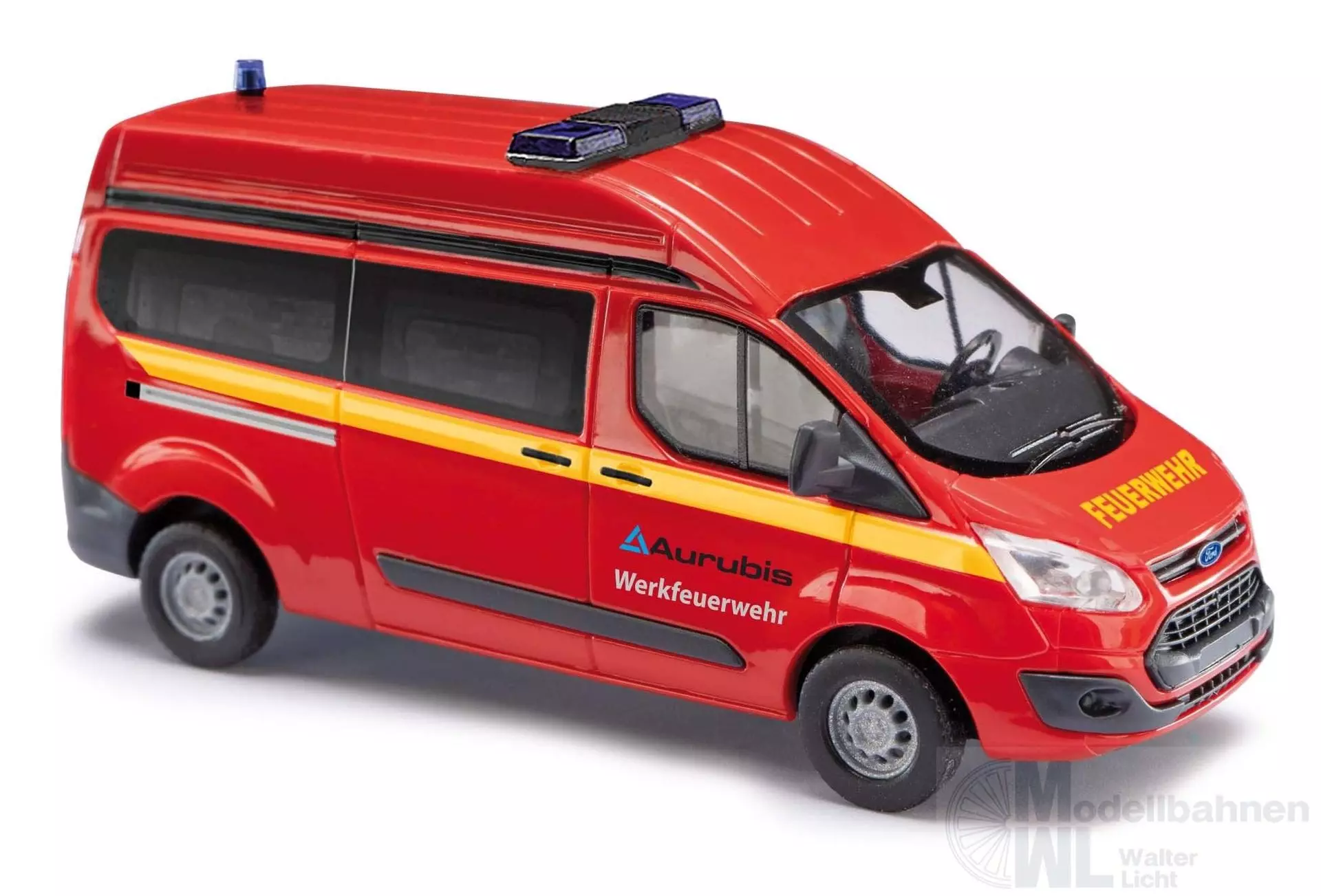Busch 52517 - Ford Transit Hochdach Werkfeuerwehr Aurubis Nr.7 H0 1:87