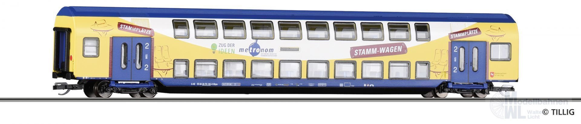 Tillig 16795 - Doppelstockwagen metronom Ep.VI 2.Kl. TT 1:120