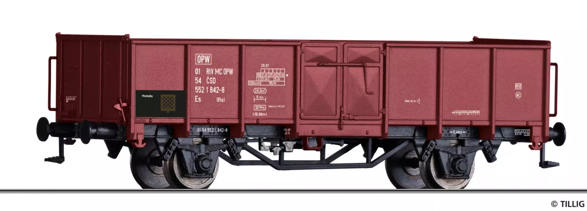 Tillig 14073 - Güterwagen offen CSD Ep.IV Es TT 1:120