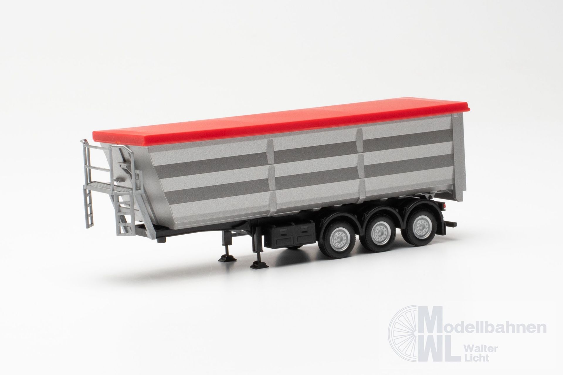 Herpa 077057-002 - Stahlmulden-Auflieger silber H0 1:87