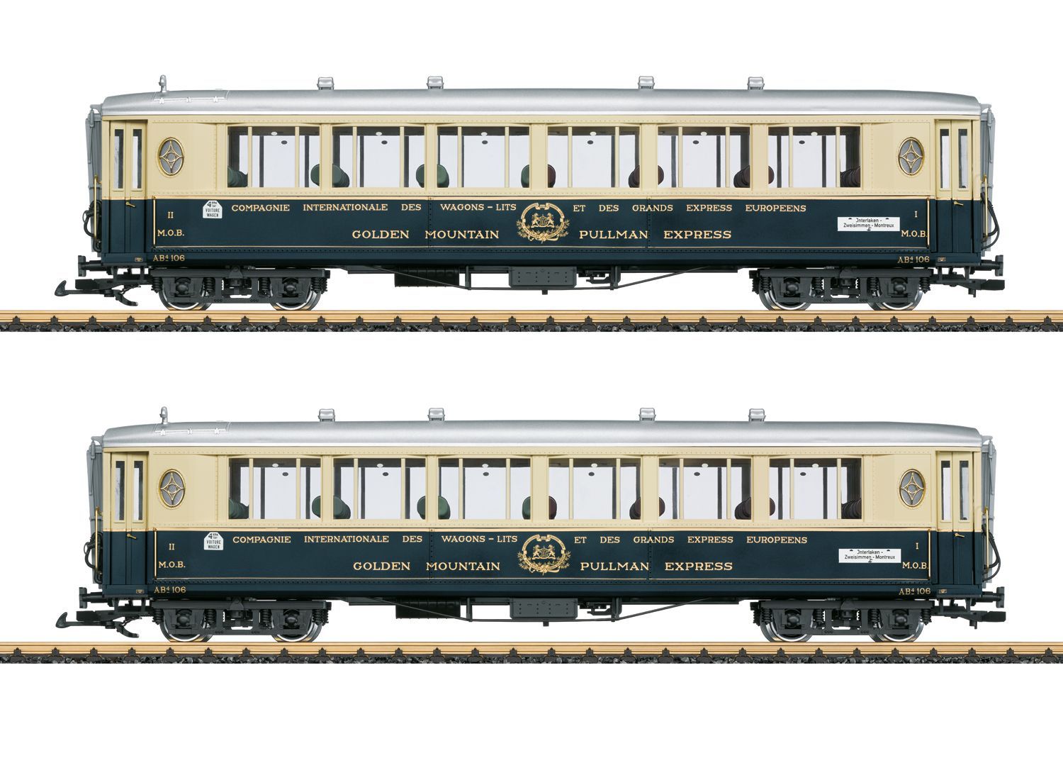 LGB 36661 - Salonwagen-Set Golden Pass MO Ep.II Set 2 1:22,5